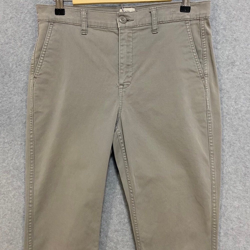 J CREW Womens 28 Chino Pants Gray Khaki Straight Casual Essential Stretch Cotton - Picture 3 of 8
